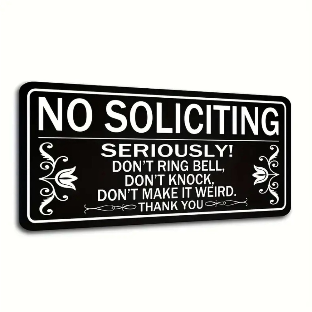 Vintage Look No Soliciting Sign